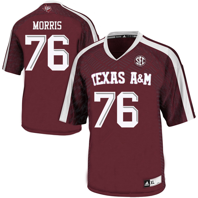 Men #76 Chris Morris Texas A&M Aggies College Football Jerseys Sale-Maroon